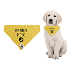 Charger l'image dans la galerie, Reactive dog bandana - ASK BEFORE PETTING