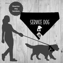 Charger l'image dans la galerie, Set of leash sleeve and bandana - SERVICE DOG