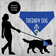 Charger l'image dans la galerie, Set of leash sleeve and bandana - THERAPY DOG
