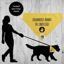 Charger l'image dans la galerie, Foulard pour grand chien anxieux réactif - DEMANDEZ AVANT DE CARESSER