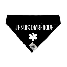 Charger l'image dans la galerie, Foulard pour chien JE SUIS DIABÉTIQUE