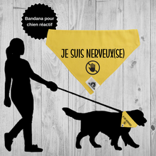 Charger l'image dans la galerie, Foulard pour chien anxieux réactif - JE SUIS NERVEUX(SE)