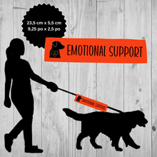 Charger l'image dans la galerie, Set of leash sleeve and bandana - EMOTIONAL SUPPORT