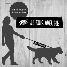 Charger l'image dans la galerie, Kit manchon de laisse et foulard pour chien JE SUIS AVEUGLE