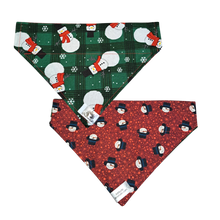Charger l'image dans la galerie, Foulard 2 en 1 pour chien moyen pour Noël - NM005