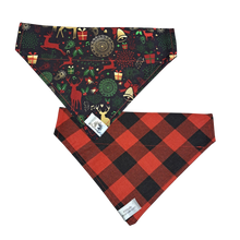 Charger l'image dans la galerie, Foulard 2 en 1 pour chien moyen pour Noël - NM008