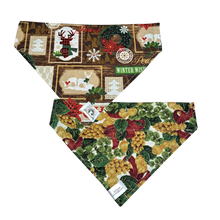 Charger l'image dans la galerie, Foulard 2 en 1 pour chien moyen pour Noël - N012
