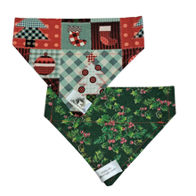Charger l'image dans la galerie, Foulard 2 en 1 pour chat et petit chien pour Noël - NP001