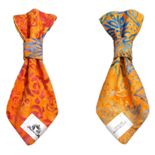 Charger l'image dans la galerie, Cravate 2 en 1 - 6 po - Chamoiré rouge et bleu