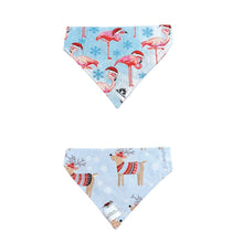 Charger l'image dans la galerie, Foulard 2 en 1 pour chat et petit chien - Flamants de Noël - N002
