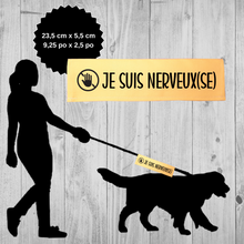 Charger l'image dans la galerie, Manchon de laisse JE SUIS NERVEUX(SE) pour Chien anxieux réactif