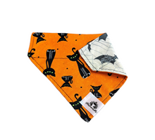 Charger l'image dans la galerie, Foulard 2 en 1 pour chat et petit chien - Chats noirs Halloween