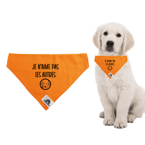 Foulard pour chien - JE N'AIME PAS LES AUTRES CHIENS - Chien anxieux réactif