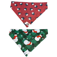 Charger l&#39;image dans la galerie, Foulard 2 en 1 pour chien moyen pour Noël - NM004
