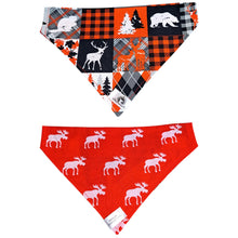 Charger l&#39;image dans la galerie, Foulard 2 en 1 pour chien moyen pour Noël - NM007
