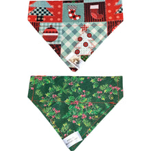 Charger l&#39;image dans la galerie, Foulard 2 en 1 pour chat et petit chien pour Noël - NP001
