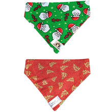 Charger l&#39;image dans la galerie, Foulard 2 en 1 pour chat et petit chien pour Noël - NP002
