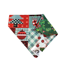 Charger l&#39;image dans la galerie, Foulard 2 en 1 pour chat et petit chien pour Noël - NP001

