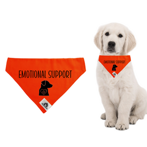 Set of leash sleeve and bandana - EMOTIONAL SUPPORT