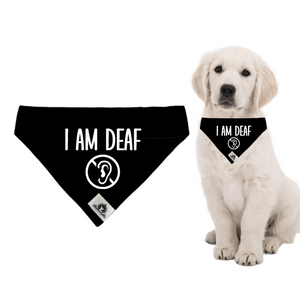Reactive dog bandana - I AM DEAF