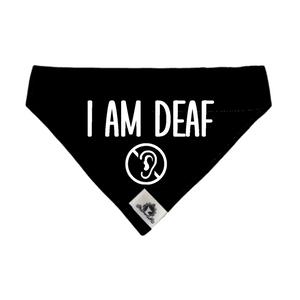 Reactive dog bandana - I AM DEAF