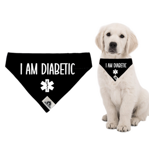 Reactive dog bandana - I AM DIABETIC