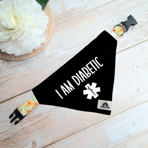 Reactive dog bandana - I AM DIABETIC