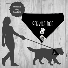 Charger l&#39;image dans la galerie, Set of leash sleeve and bandana - SERVICE DOG
