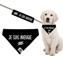 Charger l&#39;image dans la galerie, Kit manchon de laisse et foulard pour chien JE SUIS AVEUGLE
