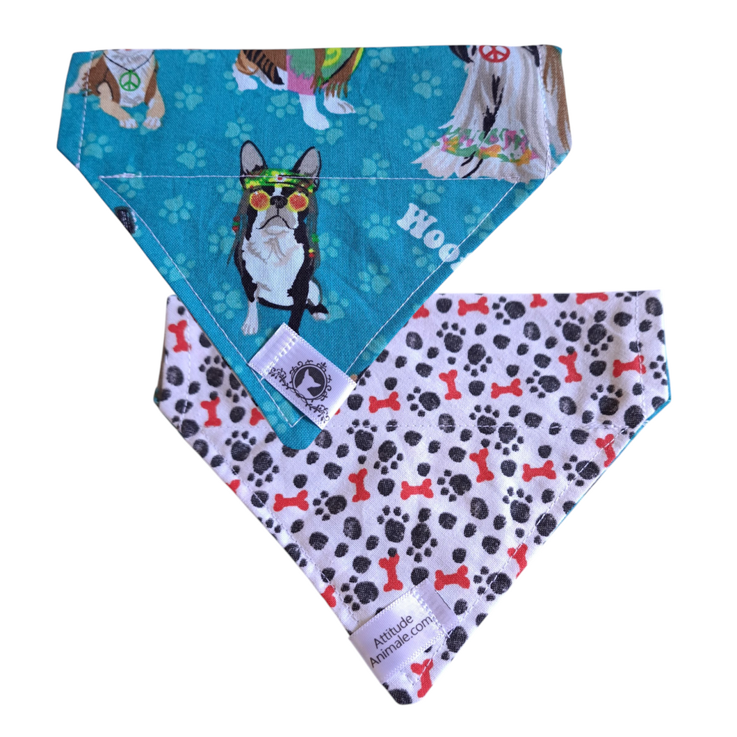 Foulard réversible 2 en 1 pour chat et petit chien - PR030