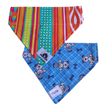 Charger l&#39;image dans la galerie, Foulard réversible 2 en 1 pour chat et petit chien - PR001
