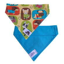 Charger l&#39;image dans la galerie, Foulard réversible 2 en 1 pour chat et petit chien - PR047
