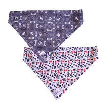 Charger l&#39;image dans la galerie, Foulard réversible 2 en 1 pour chien moyen - MR018
