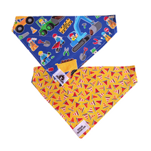 Charger l&#39;image dans la galerie, Foulard réversible 2 en 1 pour grand chien - GR016
