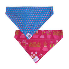 Charger l&#39;image dans la galerie, Foulard réversible 2 en 1 pour grand chien - GR044
