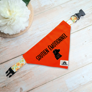 Kit manchon de laisse et foulard pour chien d'assistance SOUTIEN ÉMOTIONNEL