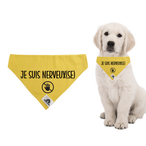 Foulard pour chien anxieux réactif - JE SUIS NERVEUX(SE)