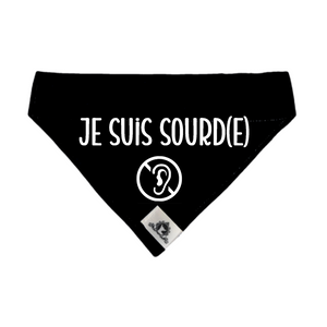 Foulard pour chien JE SUIS SOURD(E)