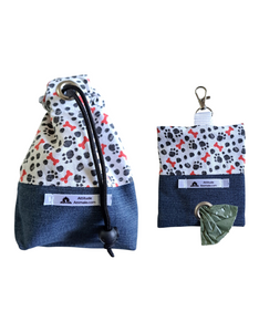 Kit Pochette à gâteries et porte-sacs à déchets pour chien - KPP002