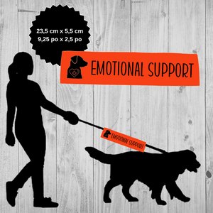 Set of leash sleeve and bandana - EMOTIONAL SUPPORT