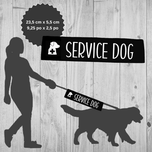 Set of leash sleeve and bandana - SERVICE DOG