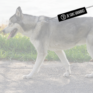 Manchon de laisse pour chien JE SUIS SOURD(E)