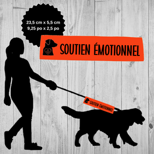 Manchon de laisse pour chien d'assistance SOUTIEN ÉMOTIONNEL