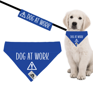 Set of leash sleeve and bandana - DOG AT WORK