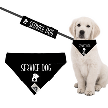 Charger l&#39;image dans la galerie, Set of leash sleeve and bandana - SERVICE DOG

