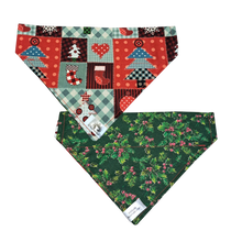Charger l'image dans la galerie, Foulard 2 en 1 pour chien moyen pour Noël - NM002
