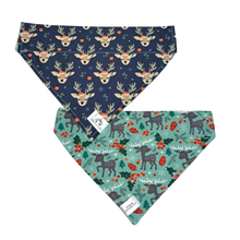 Charger l'image dans la galerie, Foulard 2 en 1 pour chien moyen pour Noël - N026
