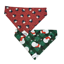 Charger l'image dans la galerie, Foulard 2 en 1 pour chien moyen pour Noël - NM004
