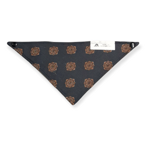 Foulard chic pour chat et petit chien - Médaillons dorés