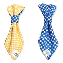 Charger l&#39;image dans la galerie, Cravate 2 en 1 - 8 po - Carreauté jaune et bleu
